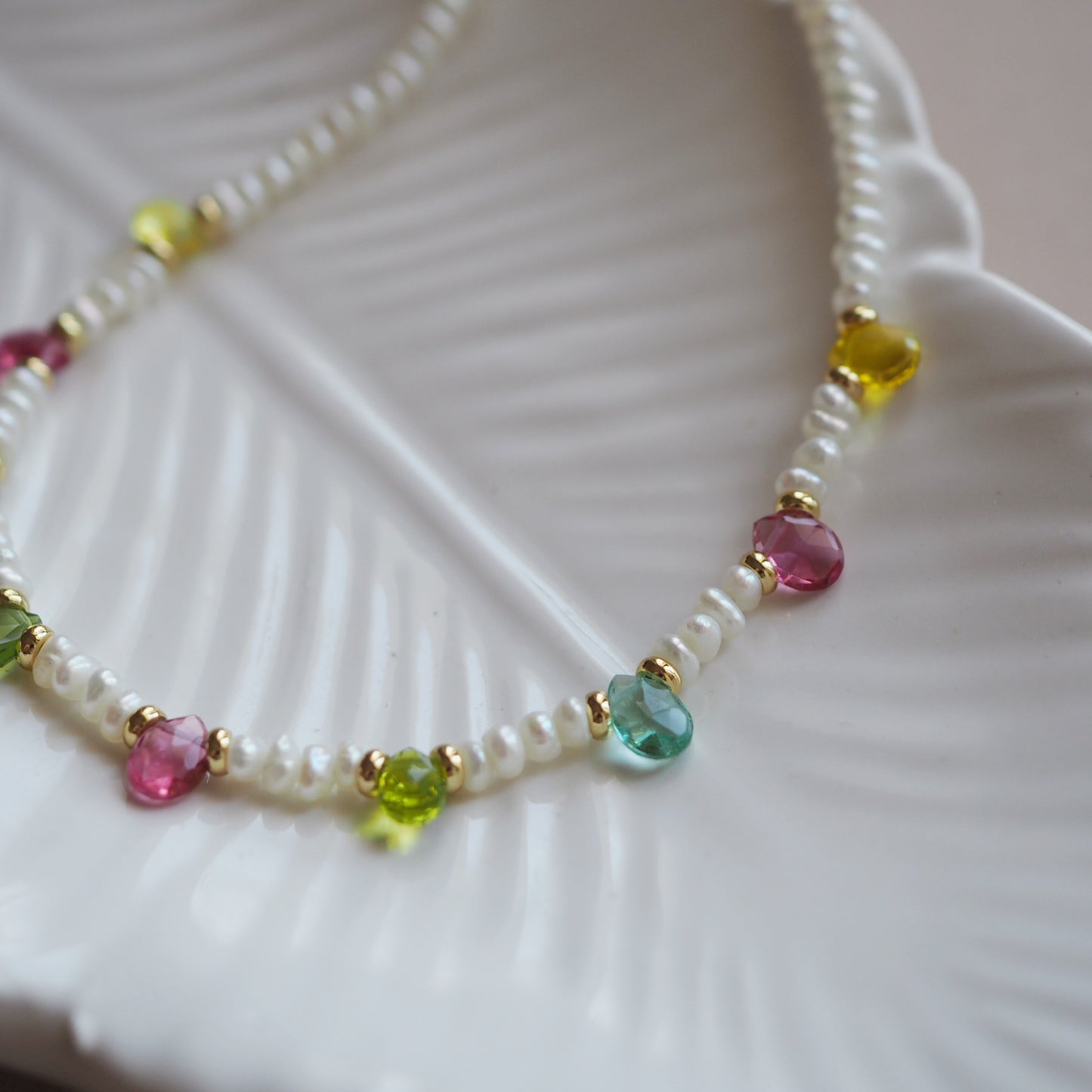 Collana Goccioline Perle multicolor