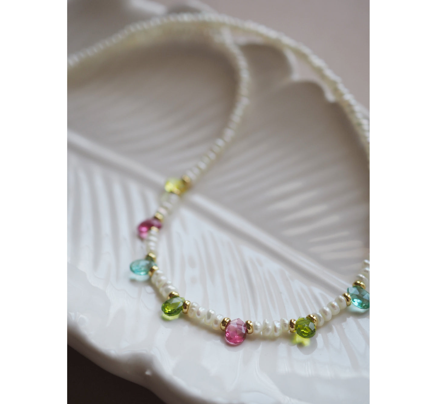 Collana Goccioline Perle multicolor