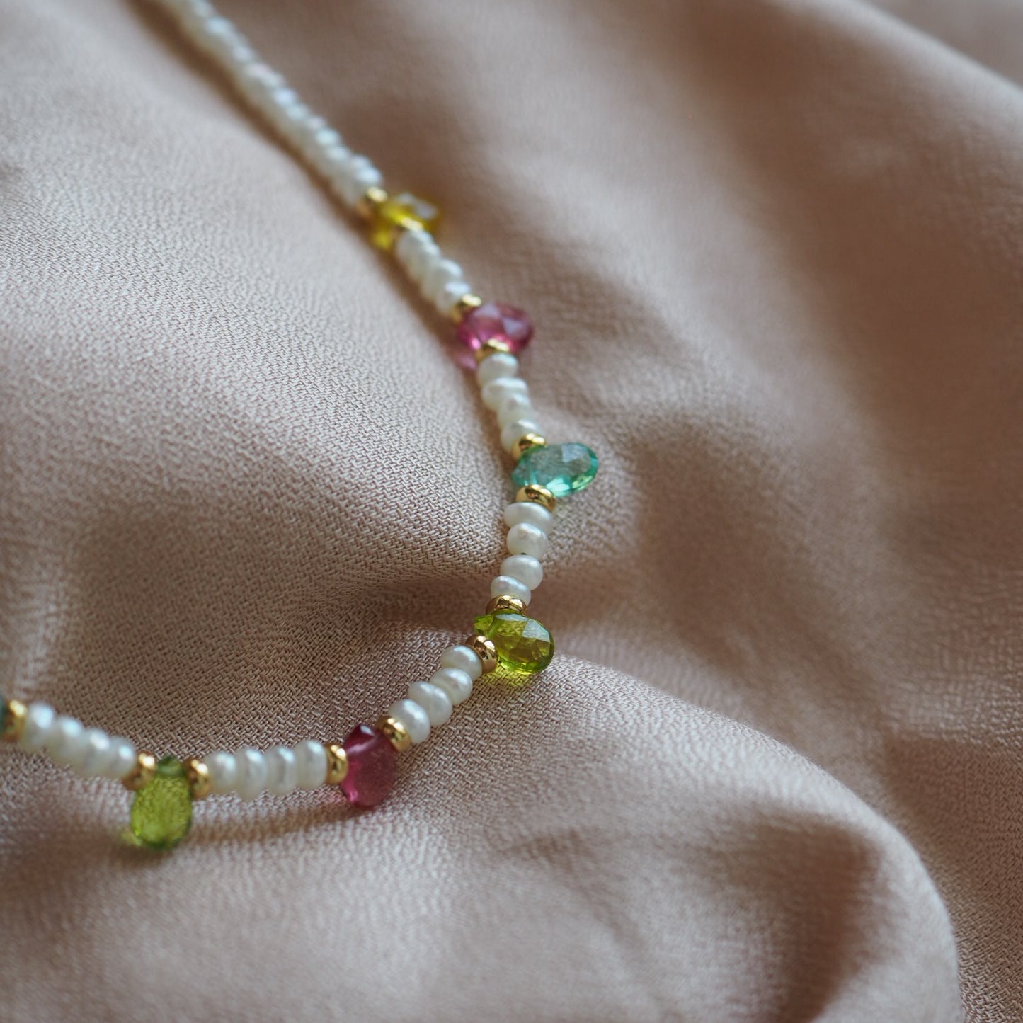 Collana Goccioline Perle multicolor