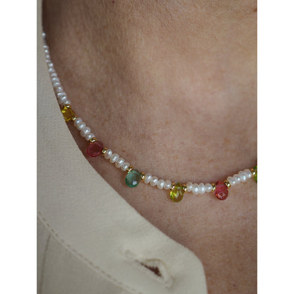 Collana Goccioline Perle multicolor